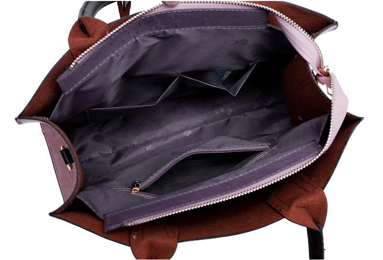 Women Solid Simple PU 3 Piece Shoulder Bag