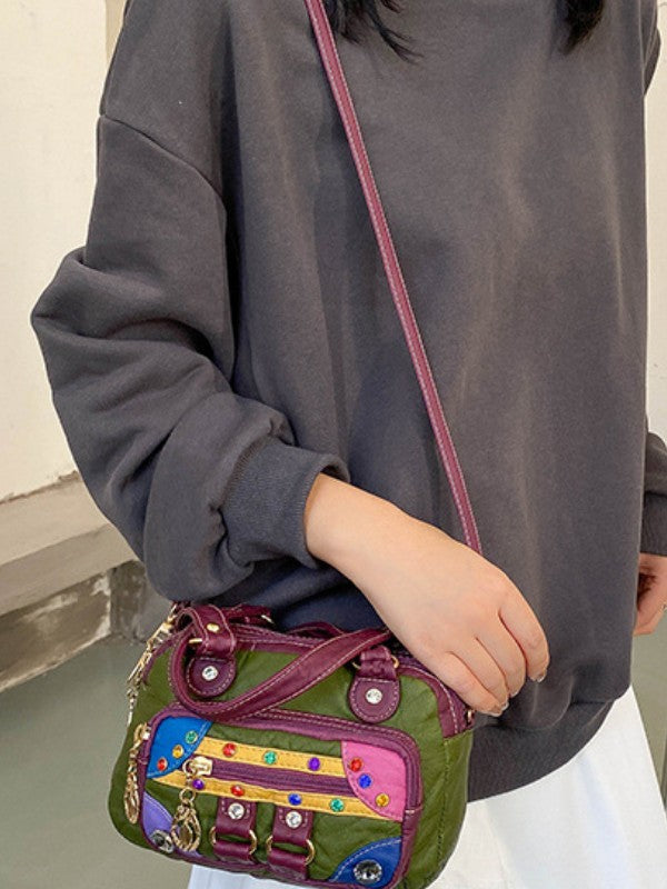 Women Stitch Shoulder Handbag