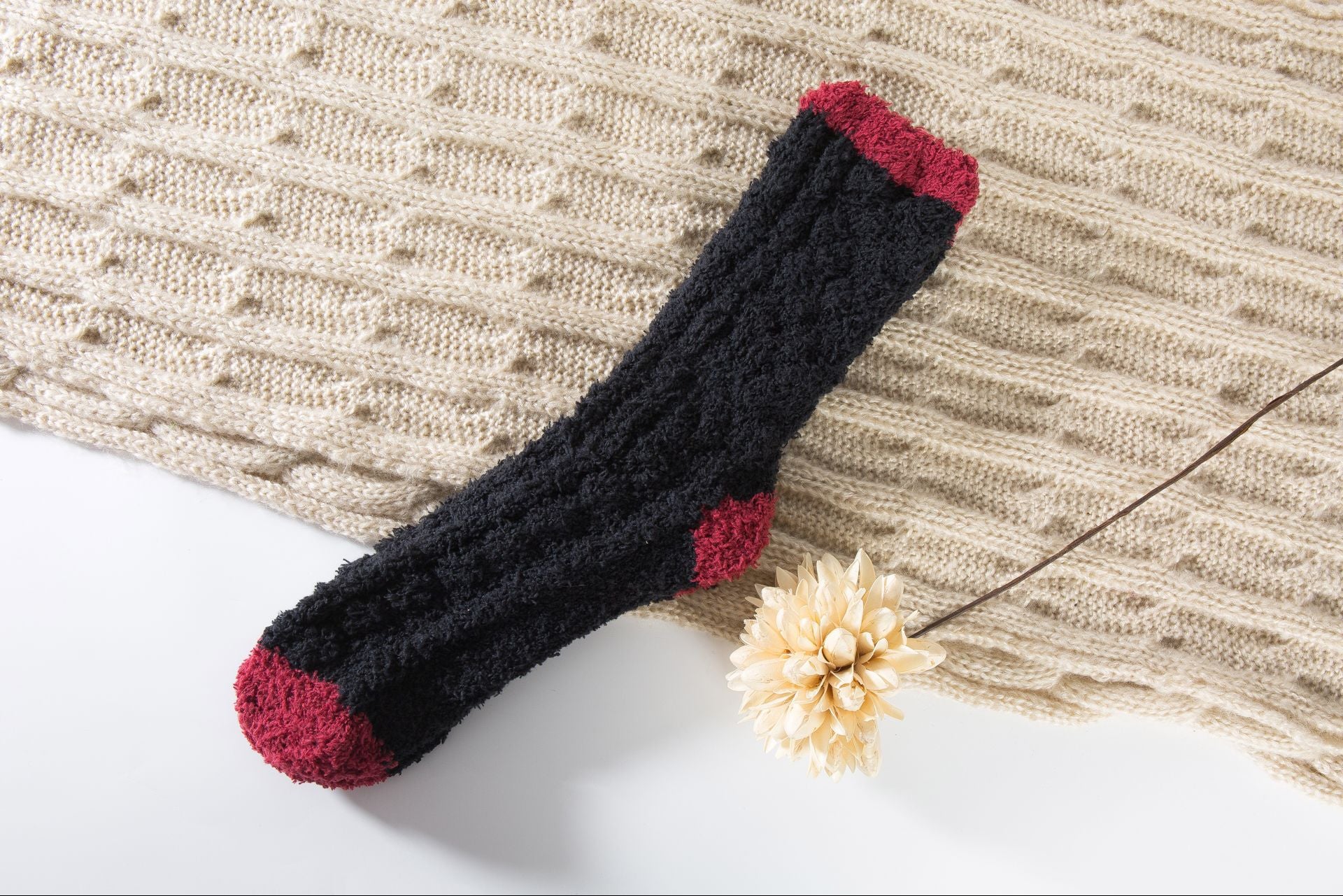 Womens Winter Warm Fuzzy Slipper Socks Set 6 Pairs New Year