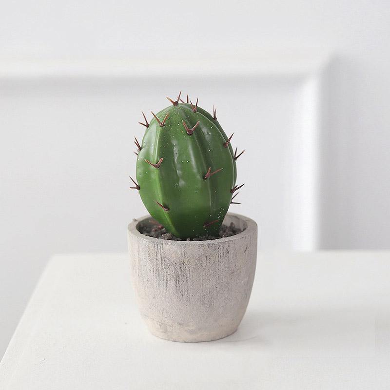 Artificial Plant Fake Mini Potted Fake Cactus Desktop Home Decor - CHALIER