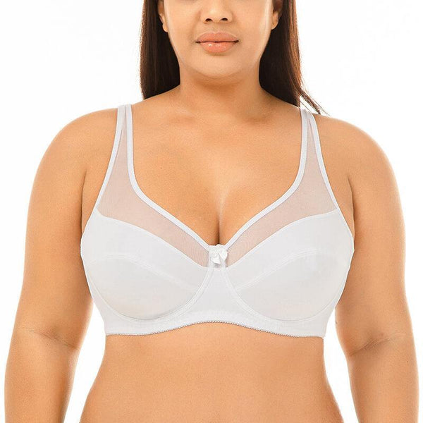 Women's Plus Size  Push Up Comfort Strap Satin Padded Bra - CHALIER