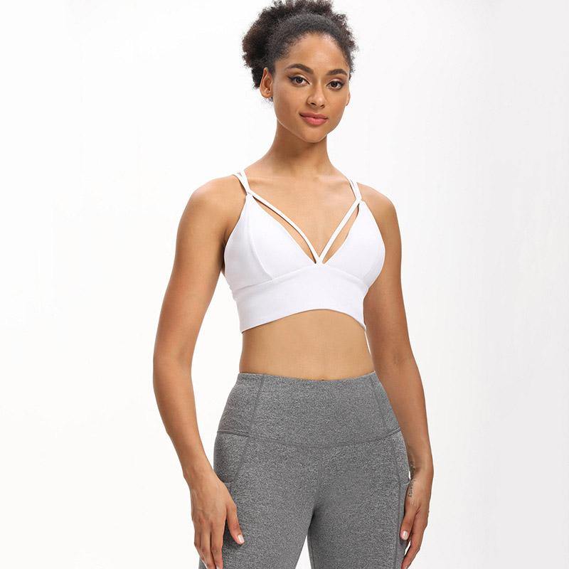 Sports Shockproof Bra Cross Belt Comfortable High Impact Vest Fitness Running Yoga Bralette - CHALIER