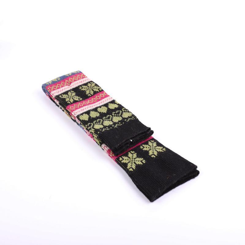 Womens Winter Wool Vintage Socks Thigh High Socks Legs Warmer - CHALIER