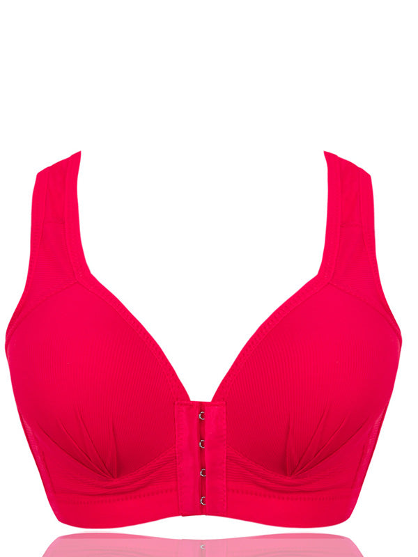 Plus Size Sexy Push Up Front Closure Bra Cotton Super Comfort