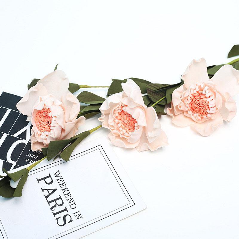 Bouquets Artificial Flowers Environmental Protection PE Leather Fake Flowers Rose Combo Home Decor Gift - CHALIER