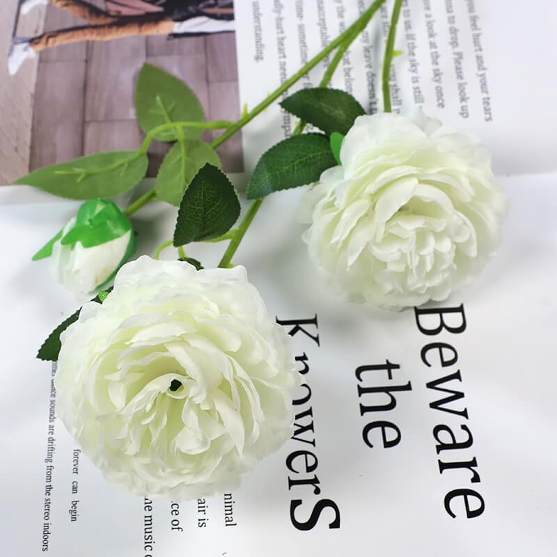 Artificial Flowers 2 PCS Fake Peony Silk Flowers  For Wedding&Home Decoration - CHALIER