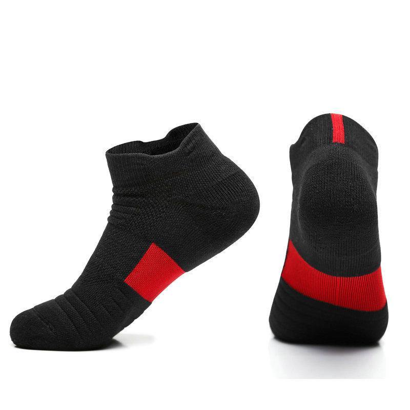 Mens Marathon Socks Set Short Athletic Ankle Non-slip Running Basketball Socks 5 Pairs - CHALIER