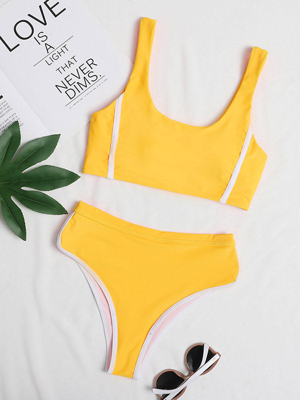 Women's Sexy High Waist Sports Bikini Two-Piece Swimsuits