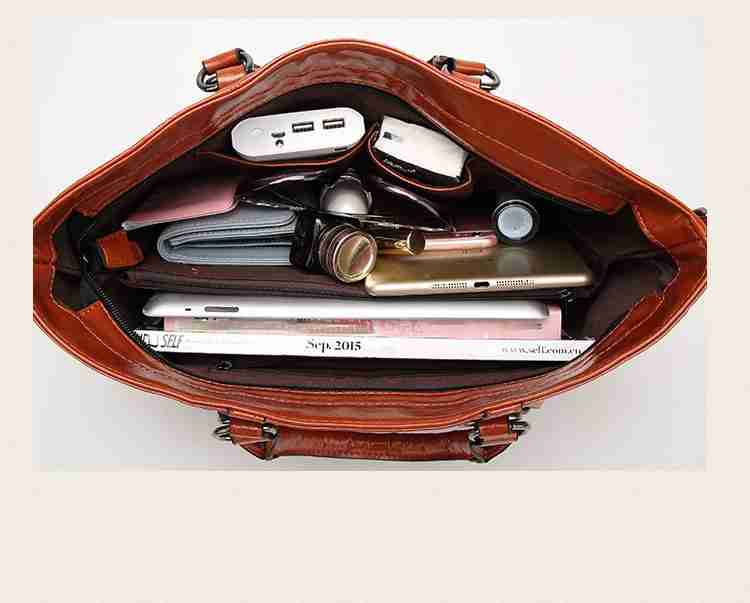 Women High Capacity PU Leather Messenger Bag Socialite Handbag