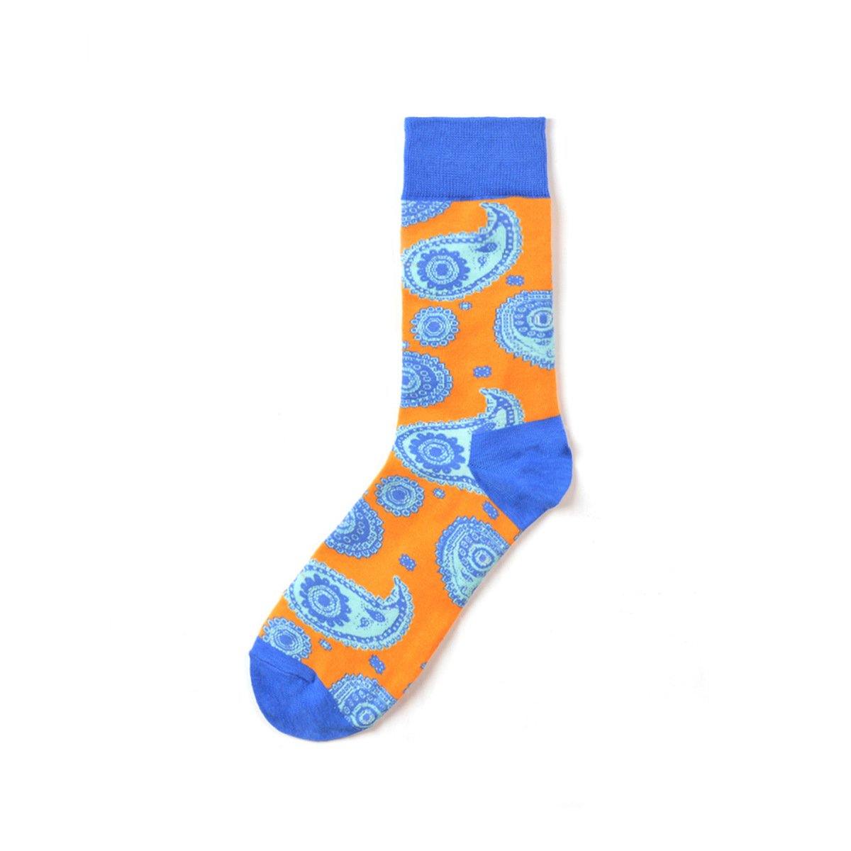 Chalier Mens Casual Paisley Crew Cotton Socks - CHALIER