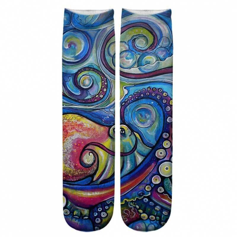 Men Novelty Fashion Design 3D Printed Summer High Quality Unisex Hip Hop Elastic Cotton Socks - CHALIER