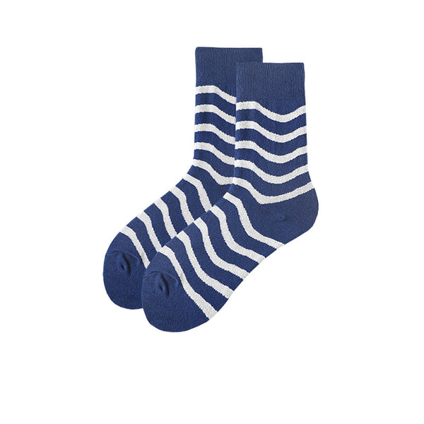 Chalier Mens Casual Cartoon Stripe Cotton Socks