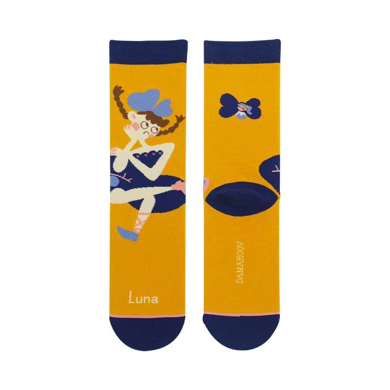 Womens Funny Happy Crazy Crew Girls Magic Clown Family Mens Cotton Socks Set - CHALIER