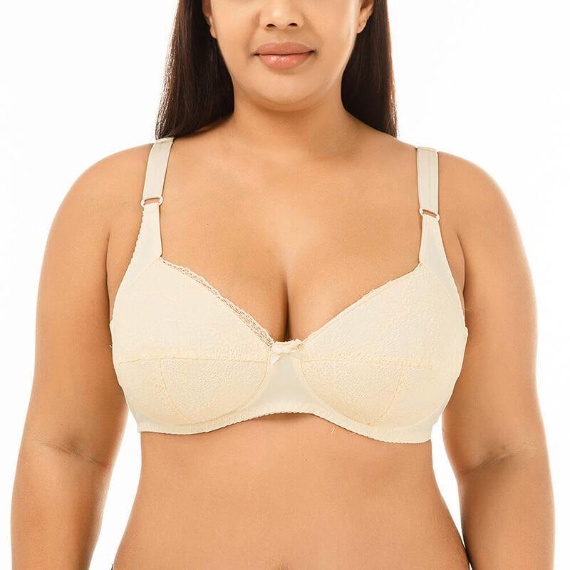 Women's Plus Size Sexy Push Up Comfort Push Up Padded Wire Free Bra - CHALIER