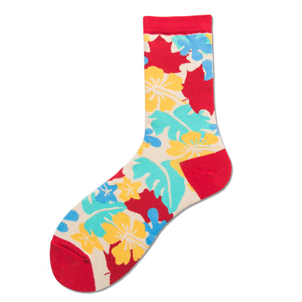 Chalier Mens Casual Cotton British Style Maple Leaves Socks