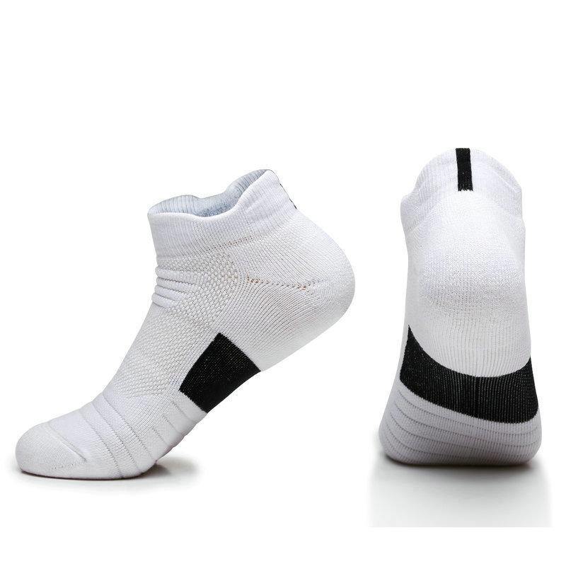 Mens Marathon Socks Set Short Athletic Ankle Non-slip Running Basketball Socks 5 Pairs - CHALIER