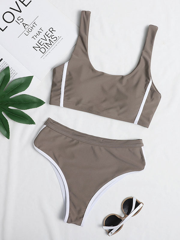 Women's Sexy High Waist Sports Bikini Two-Piece Swimsuits