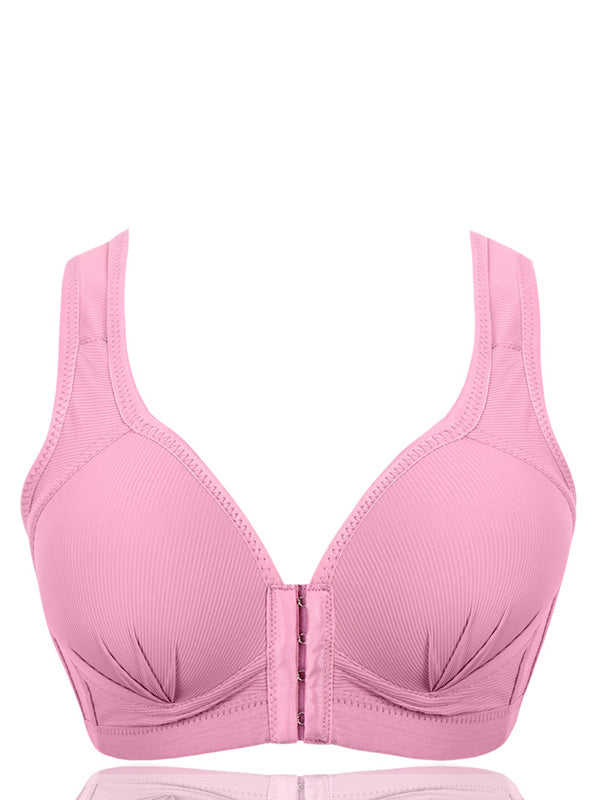 Plus Size Sexy Push Up Front Closure Bra Cotton Super Comfort