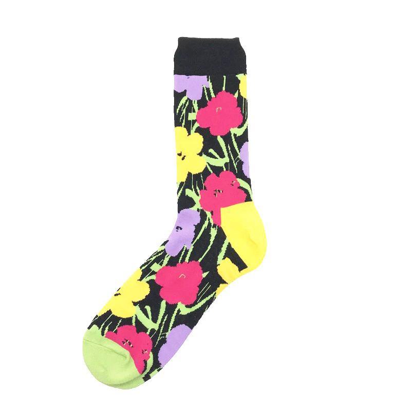 Womens & Mens Crew Happy Fun Socks Unisex  Abstract Socks Set 5 Pairs - CHALIER