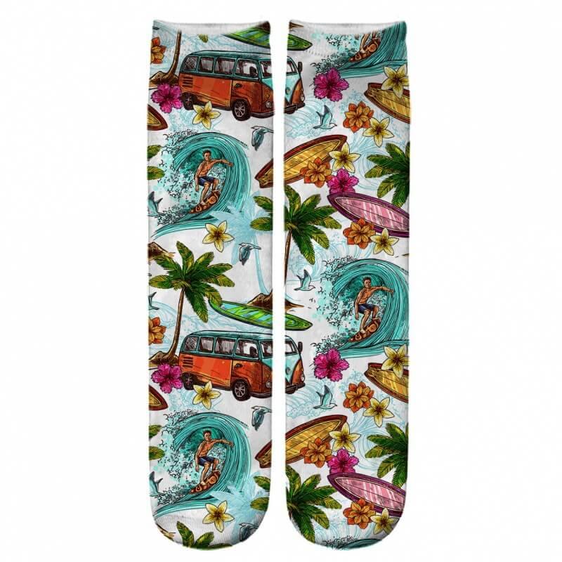 Men Novelty Fashion Design 3D Printed Summer High Quality Unisex Hip Hop Elastic Cotton Socks - CHALIER