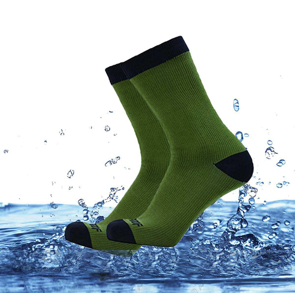 Mens Waterproof Socks Winter Snowproof Breathable Cushioned Hiking Skiing Fishing Socks 1 Pair - CHALIER