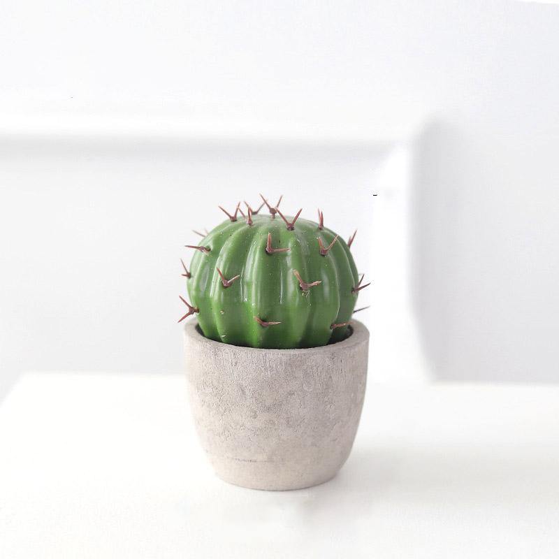 Artificial Plant Fake Mini Potted Fake Cactus Desktop Home Decor - CHALIER