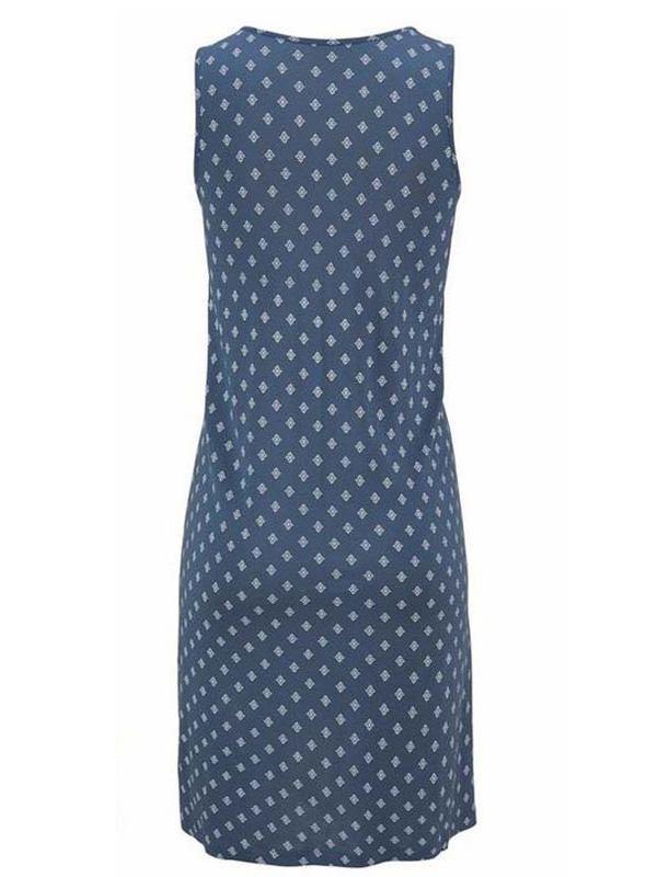 Women's Floral Print Polka Dots Sleeveness Crew-neck Vest Dress Holiday Plus Size - CHALIER