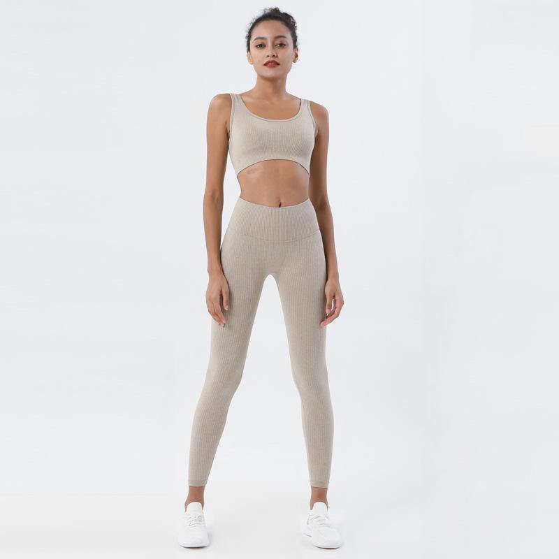 Sports Bra For Women Medium Support Activewear Nylon Quick-drying Tops&Pants&Suit Yoga Workout Fitness - CHALIER