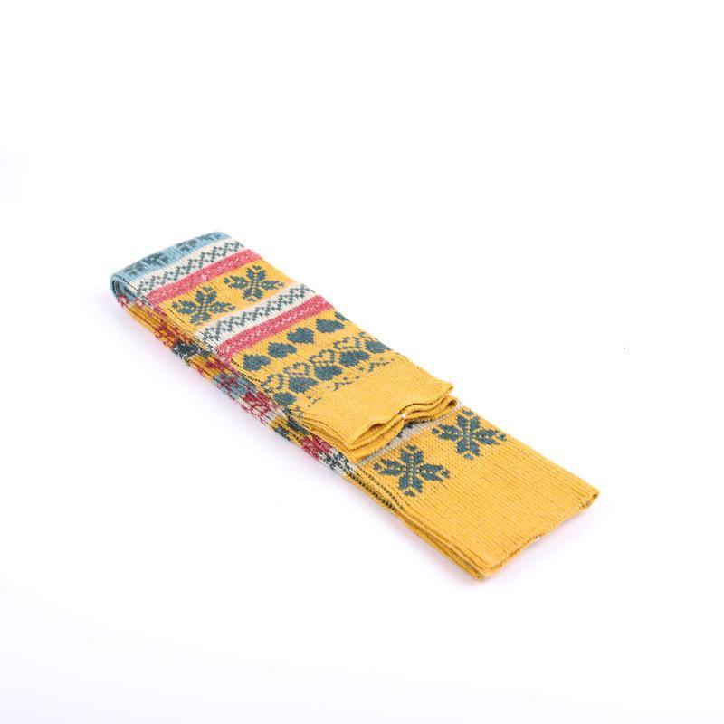 Womens Winter Wool Vintage Socks Thigh High Socks Legs Warmer - CHALIER