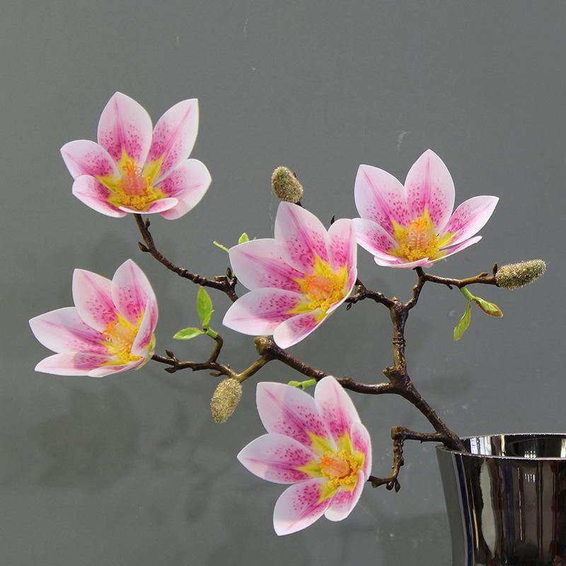 Artificial Flower Artificial Magnolia For Home Office Wedding Decoration - CHALIER