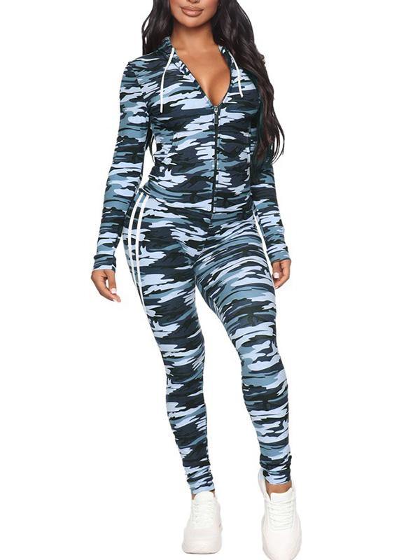 Women's Sports Outfit Floral Prints Long Sleeve Coat&Pants Set - CHALIER