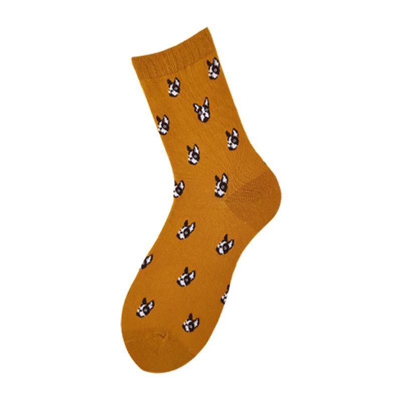 Unisex Crew Cotton Socks Dog Print Cartoon Fun Casual Novelty  Socks - CHALIER