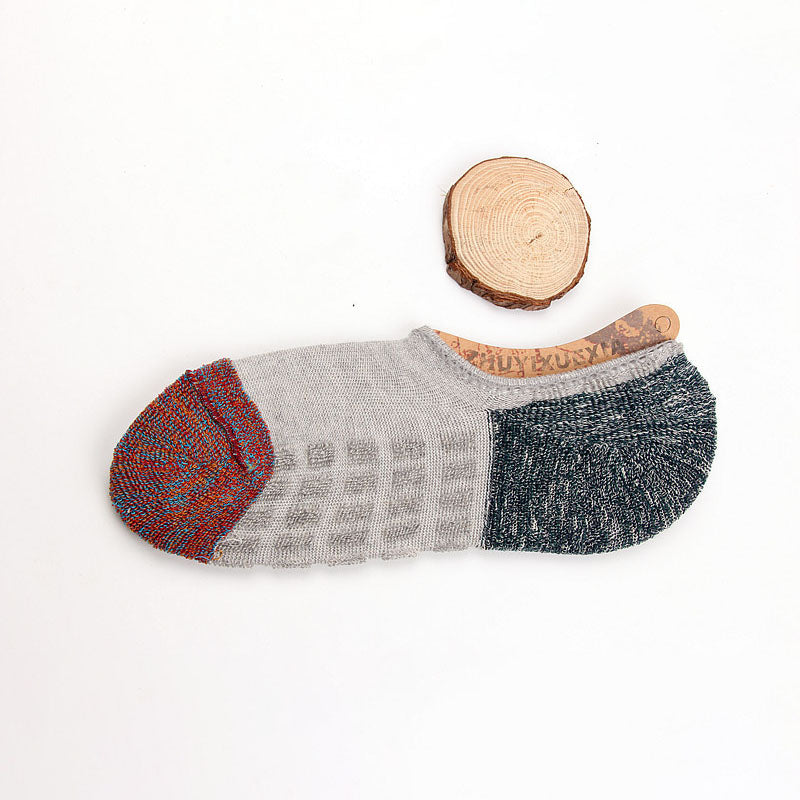 Chalier Mens Athletic Socks Thicken Non-Slip Grey Breathable Socks 1 Pair