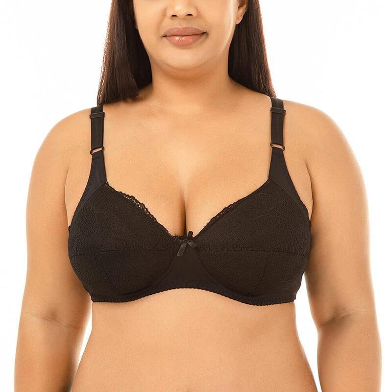 Women's Plus Size Sexy Push Up Comfort Push Up Padded Wire Free Bra - CHALIER