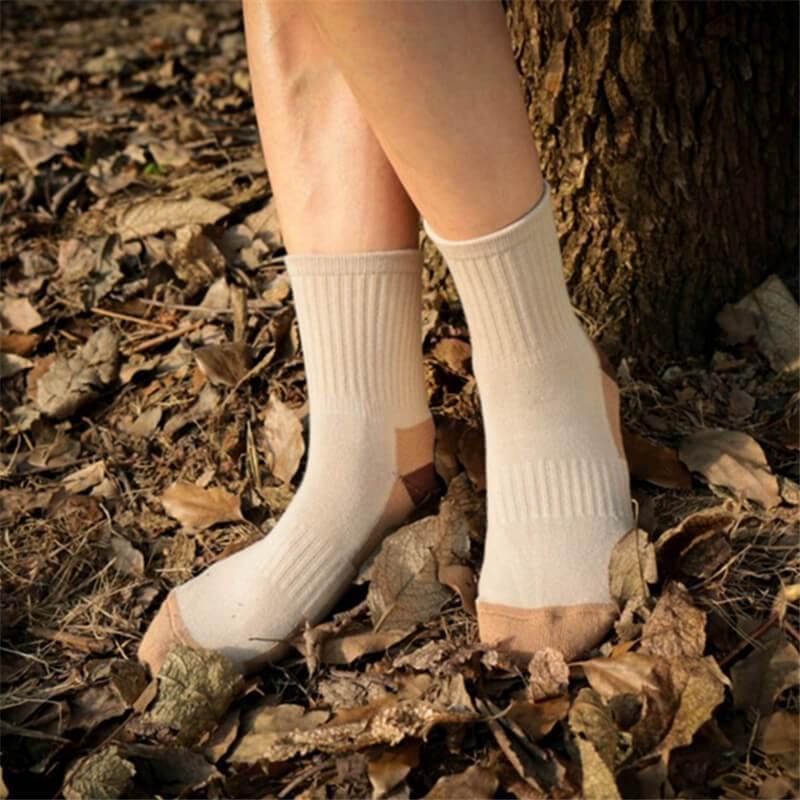 Women Crew Color Sports Socks Athletic Breathable Running Socks with Cushion Sole - CHALIER