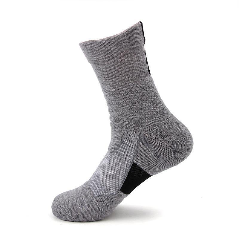 Mens Crew Athletic Elite Socks Set Outdoors Walking/Running/Hiking Socks Non-slip Absorbing Sweat Socks - CHALIER