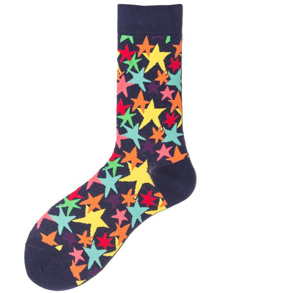 Chalier Men Cotton Socks Fashion and Breathable Stars - CHALIER