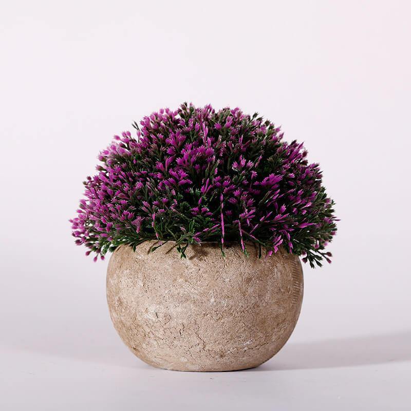 Artificial Plants Potted Artificial Greenery Green Grass Plastic Faux Topiary Shrubs For Home Office Decorations - CHALIER