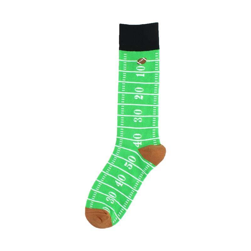Fashion Cotton Socks Men Funny Sports Casual Crew Socks Football Basketball Rugby Baseball 5 Pairs - CHALIER