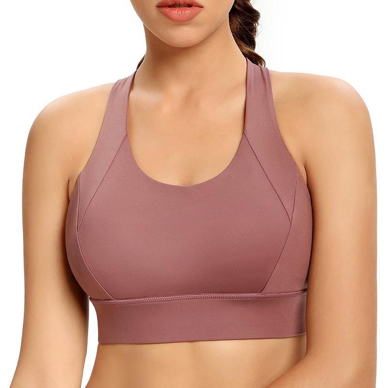 Women Sport Bra Crisscross Removable Pads Bra for Yoga Running Athletic Gym Workout Fitness - CHALIER