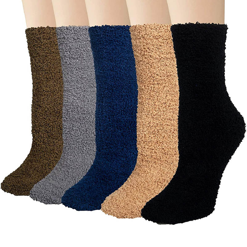 Womens Fuzzy Socks 5 Pairs Winter Cozy Fluffy Slipper Soft Socks Gifts
