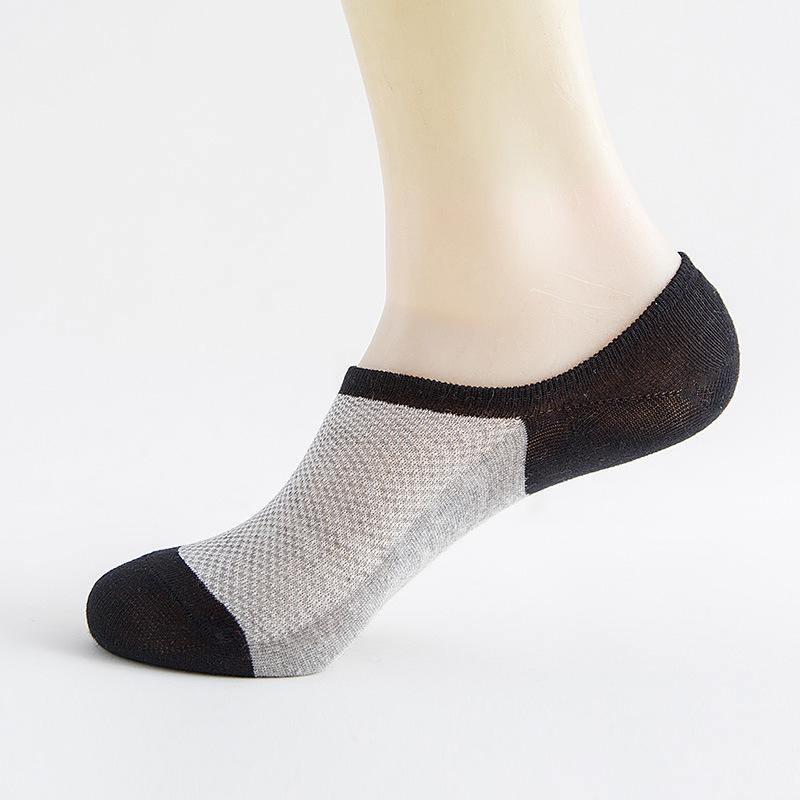 Mens Mesh No Show Socks Breathable No-Slip Socks 10 Pairs - CHALIER