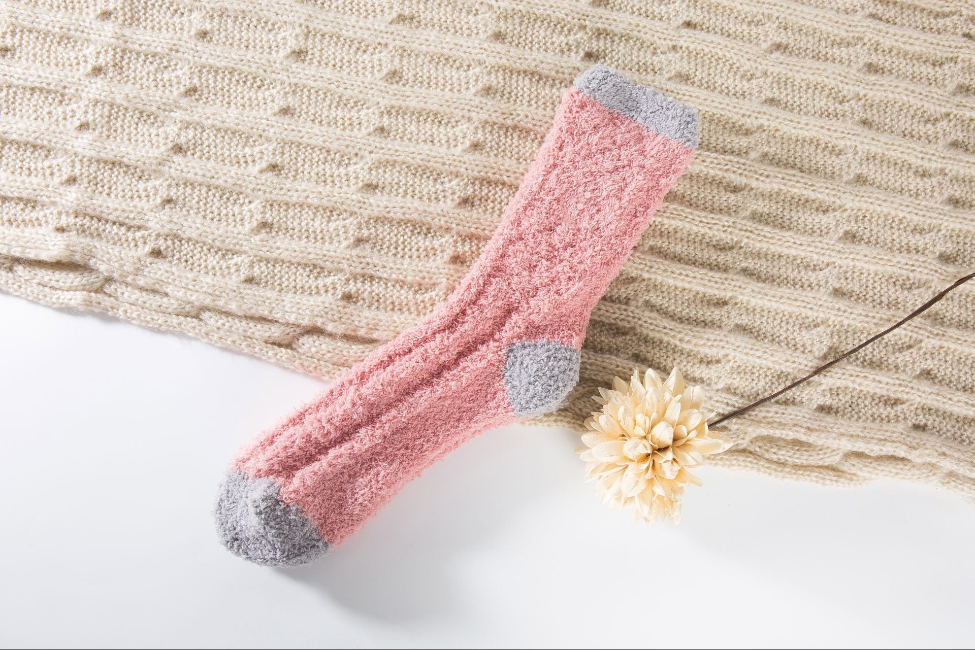 Womens Winter Warm Fuzzy Slipper Socks Set 6 Pairs New Year