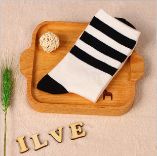 Womens Black and White Short Star Casual Socks 3 Pairs Stripes