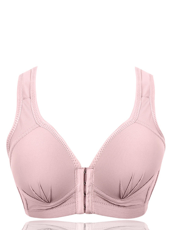Plus Size Sexy Push Up Front Closure Bra Cotton Super Comfort