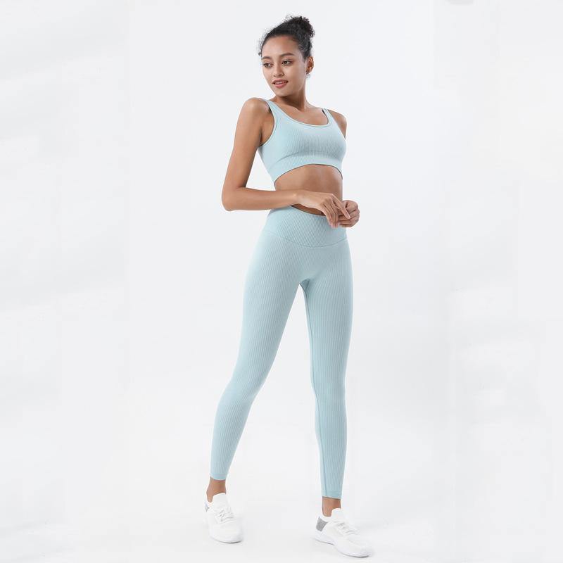 Sports Bra For Women Medium Support Activewear Nylon Quick-drying Tops&Pants&Suit Yoga Workout Fitness - CHALIER