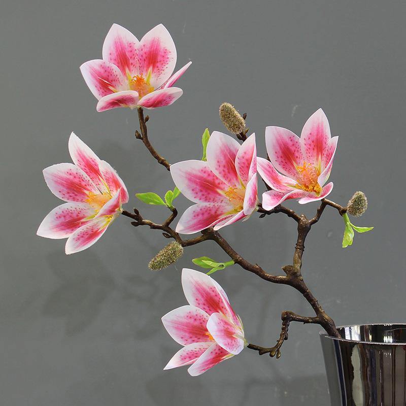 Artificial Flower Artificial Magnolia For Home Office Wedding Decoration - CHALIER