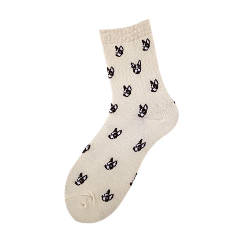 Unisex Crew Cotton Socks Dog Print Cartoon Fun Casual Novelty  Socks - CHALIER