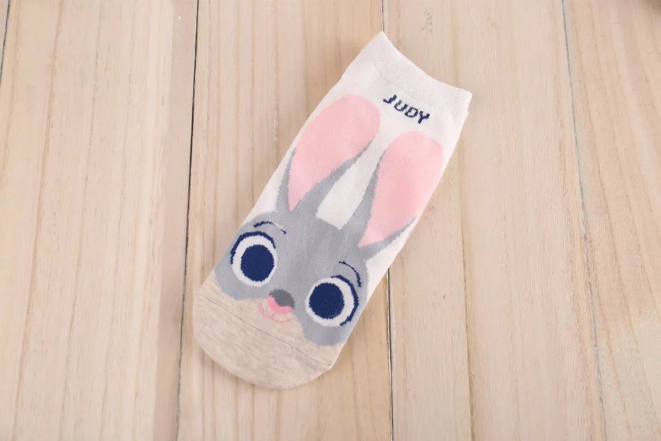 Womens Cartton Catton Crazy Socks Fun Ankle-high Socks 5 Pairs