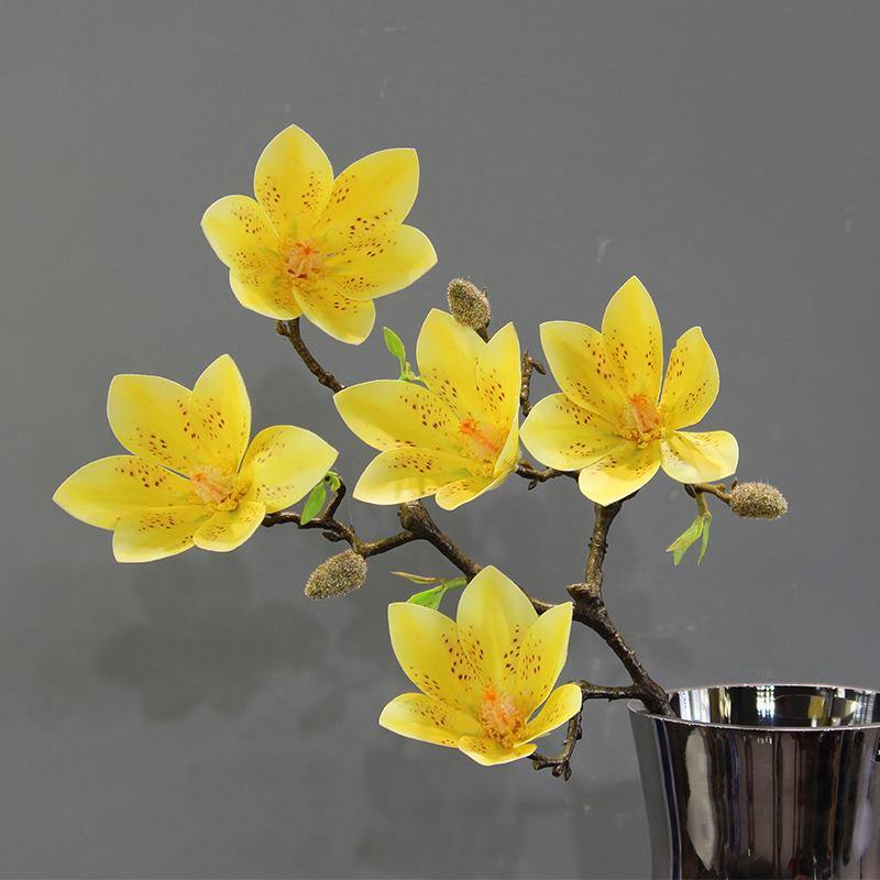 Artificial Flower Artificial Magnolia For Home Office Wedding Decoration - CHALIER